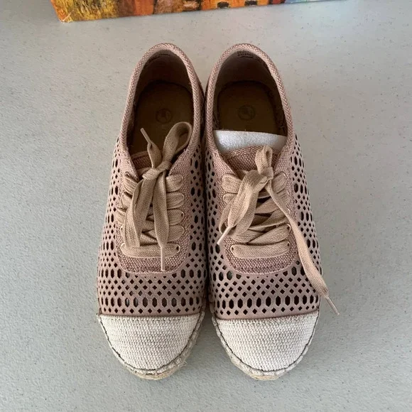 Bella Vita Clementine platform lace up espadrille sneakers Women's Size US 7 N - Picture 3 of 9